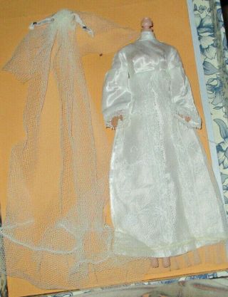 Vintage Mod Era Barbie Maddie Peggy Clone " Wedding Gown & Veil "