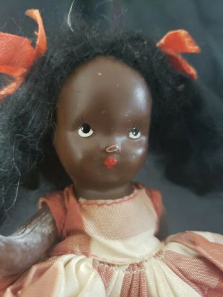 Vintage Nancy Ann Storybook Black Doll 5 1/2 