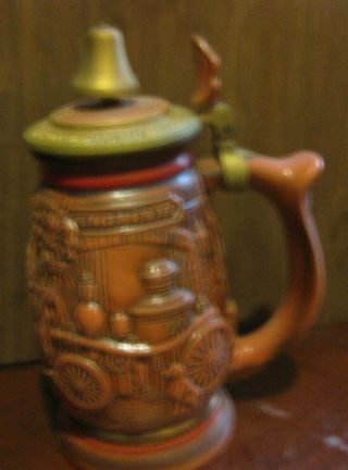 Avon Beer Stein Tribute To American Firefighters Stein Bell On Lid 1989 - S