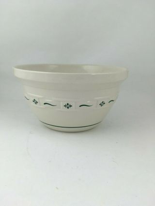 Longaberger Pottery X - Large Mixing Bowl Heritage Green 11.  5 "