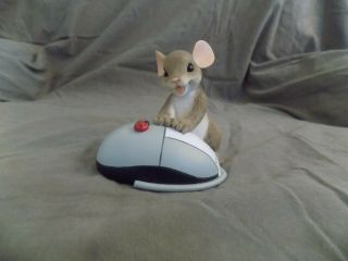 Charming Tails Brand Computer Mouse Figurine