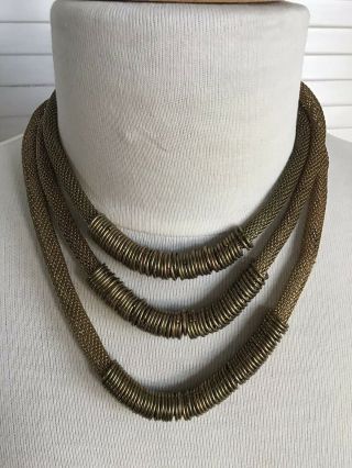 Lovely Jaeger Statement Necklace In Antique Gold Colour