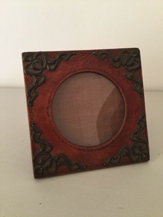Vintage Art Nouveau Leather Photo Frame