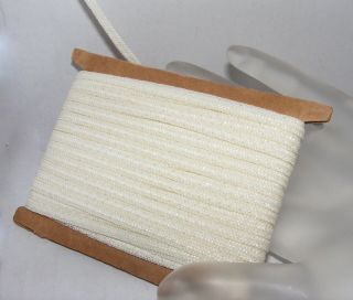 Vintage Millinery Straw Braid For Doll Hats 19.  5 Yards Ivory White
