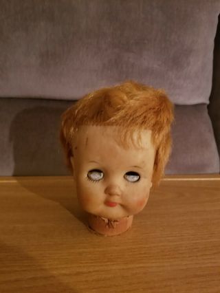 Creepy Vintage Doll Head Circa 1950 