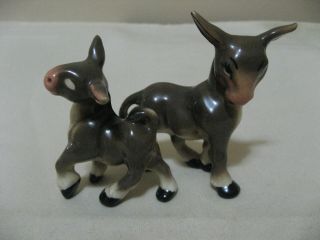Madison Ceramic Art Studio Large And Small Donkey Salt Pepper Shakers
