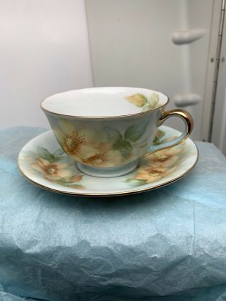 Vintage Tea Cup And Saucer Signed By Artist Claire Sn 071