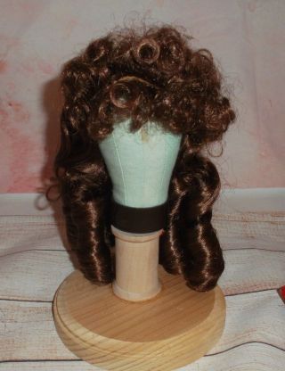 Vintage La Sioux Boxed Doll Wig Auburn Curly Bangs Size 10 - 11 Tagged Laurel