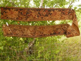 ANTIQUE FRENCH TAPESTRY PANEL BORDER 1880`s 2