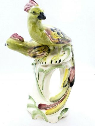 Vintage Exotic Tropical Birds Figurine Ceramic/porcelain Bright Colors