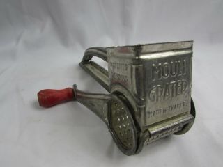 Vintage Tin Mouli Grater Cheese - Usa Patent Metal - Made In France Antique