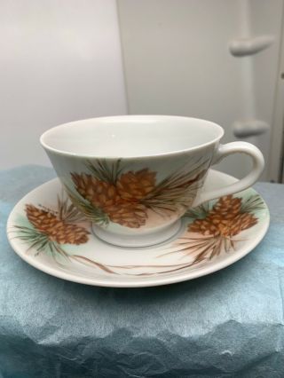 Vintage Tea Cup And Saucer Signed By Artist Claire Sn 072