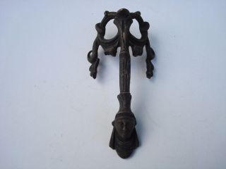 Vintage Cast Metal Door Knocker Front Approx.  5.  5 " Tall And 2.  5 " Across Egypt?