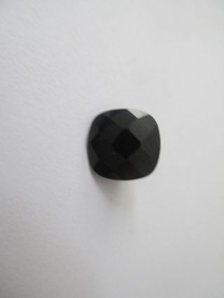2.  81ct Loose Faceted Antique Square Cut Black Onyx 9 X 9mm