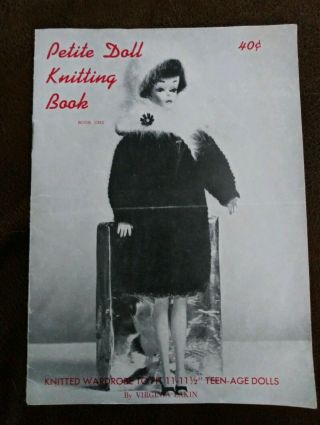 Vintage Virginia Lakin Petite Doll Knitting Book Barbie Size Patterns Book One