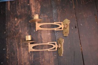 Antique Bronze Wall Mounted Candle Sticks