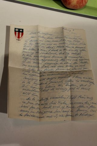 WW2 1945 manuscript letter US Army AMERICAN RED CROSS CBI 3