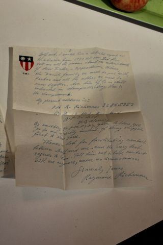 WW2 1945 manuscript letter US Army AMERICAN RED CROSS CBI 5