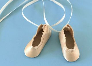Vintage Rosey Beige Ballet Doll Slippers Shoes Madame Alexander Lissy