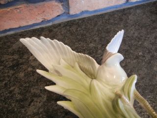 Ceramic Egret Heron and Cattail Figural Candle Holder by Fitz & Floyd 1 5