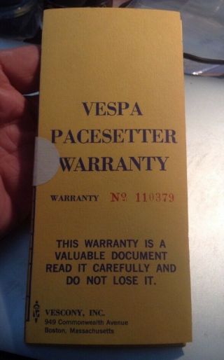 Vintage Vespa Pacesetter Never Opened 1960s