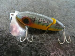 Vintage Fred Arbogast Topwater Jointed Jitterbug - Bluegill - 2 1/2 inch 2