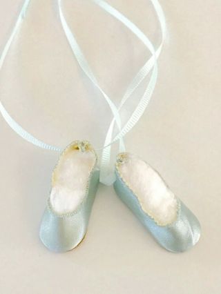 Vintage Blue Ballet Doll Slippers Shoes Madame Alexander Lissy