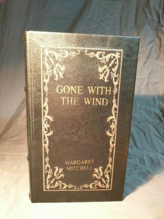 Vintage Gone With The Wind Leather Cover Faux False Book Safe Hidden Box