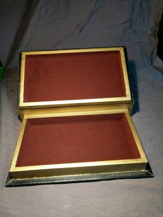 Vintage Gone with the Wind Leather Cover Faux False Book Safe Hidden Box 5
