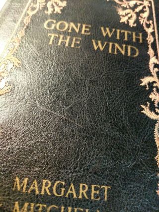 Vintage Gone with the Wind Leather Cover Faux False Book Safe Hidden Box 6