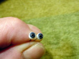 A Pair Vintage Solid Doll Glass Eyes 4 Mm For Bisque Doll Doctor Age1910 A 564