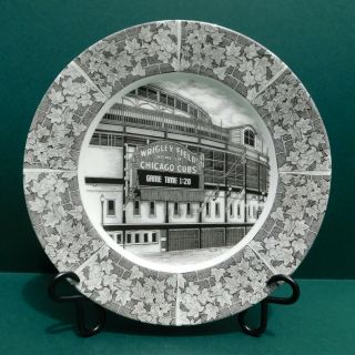 Slice Of Life By 222 Fifth,  Wrigley Field Chicago Cubs Dinner Plate 10 - 3/4 " Npoc