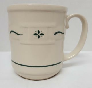 Longaberger Pottery Usa Coffee Mug Classic Blue Woven Traditions Oven Microwave
