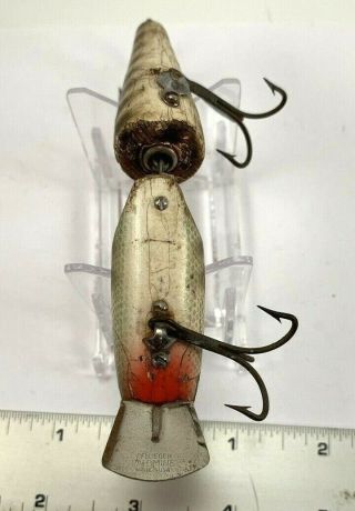 Vintage Pflueger Palomine Jointed Wooden Lure. 4