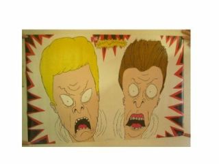 Beavis And Butthead Poster Butt Head & Scary Faces