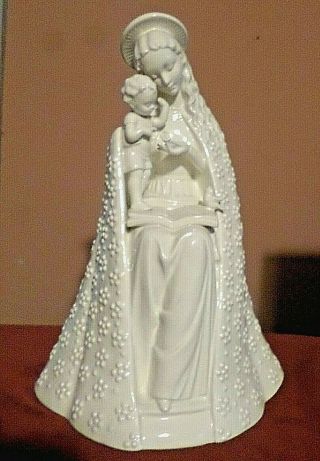 M.  I.  Hummel Germany Flower Madonna & Child Statue/figure - 12 "