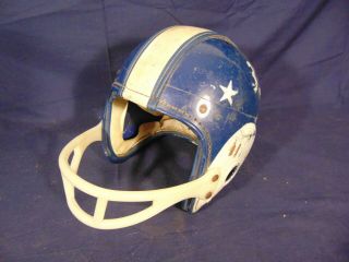 Vintage Football Helmet W/ Facemask Blue W/ White Stripe Cowboys 33 Dorsett L@@k