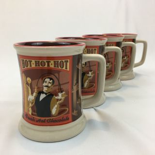 The Polar Express Christmas 3d 4 Hot Chocolate Mugs Coffee Mugs 12oz Warner Bros