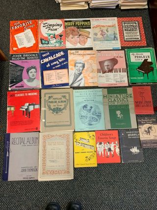 21 Vintage Songbooks From The 40s,  50s And 60s