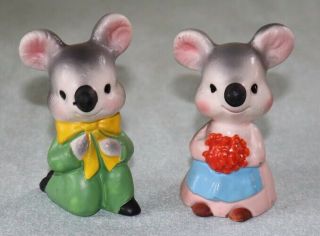 Vintage Anthropomorphic Koala Bears W/ Clothes Salt And Pepper Shakers H - 293