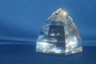 Swarovski Crystal Small Clear Pyramid Paperweight 7450 040 095 Retired 1997