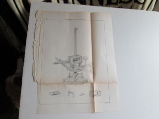 1865 U.  S.  Coast Survey Instrument For Charts " Theodolite Magnetometer "