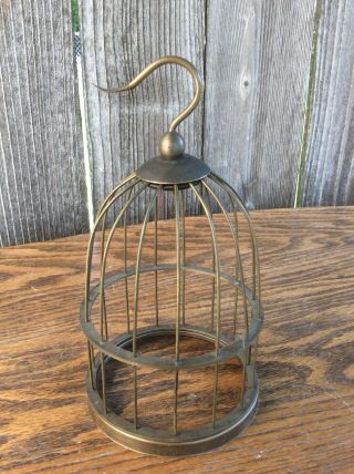Vintage Hanging Musical Bird Box Cage Topper