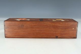 Chinese Exquisite Handmade wood Inlay shell box 3
