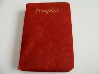 Antique Evangeline By Henry Wadsworth Longfellow Padded Red Leather - Gilt Edges