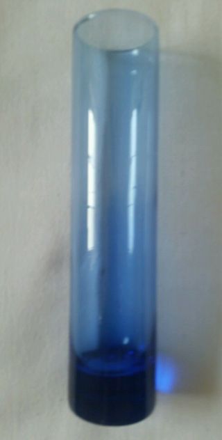 Blue Mediterranean Cylinder Glass - Bud Vase 7.  5 " - Murano Style - L@@k