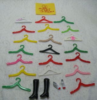 20 Assorted Vintage Doll Clothes Hangers,  Sneakers,  Boots For 11 " Dolls - - Set 3