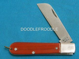Vintage Sica Inox Folding Barehead Sailors Rope Jack Knife Knives Antique Pocket
