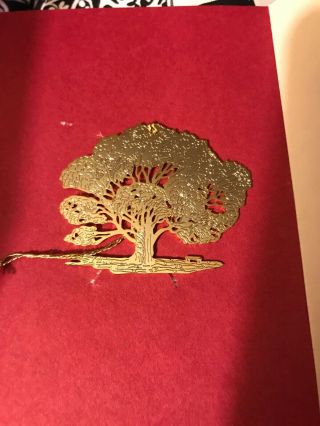 Colonial Williamsburg 18k Gold Plated Ornament - Oak Tree