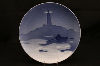 Bing Grondahl B&g Porcelain Denmark China 1924 Annual Xmas Lighthouse 7 " Plate